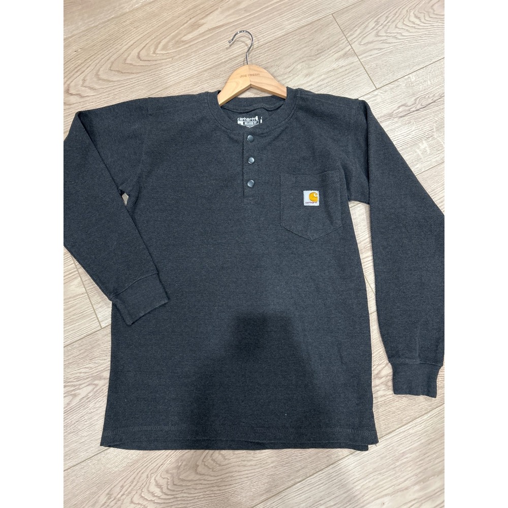 Carhartt Mens Relaxed Fit Long Sleeve Henley Waffle Knit Thermal Shirt 104429 M